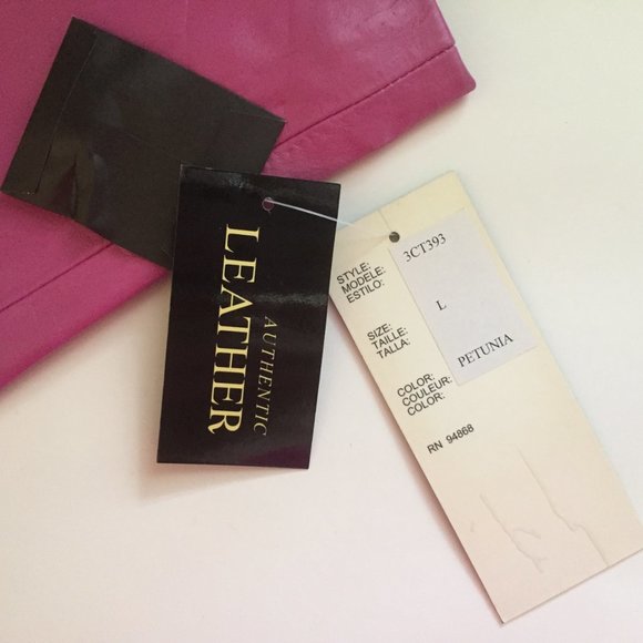 Bernardo Genuine Leather Jacket/Petunia Pink/Snap Closure/Size L/NWT!!! - Picture 6 of 6